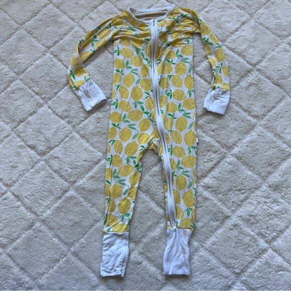 Little Sleepies | "Lemons" Bamboo Viscose One Piece Zippy | Size 12-18 Months - Picture 2 of 9